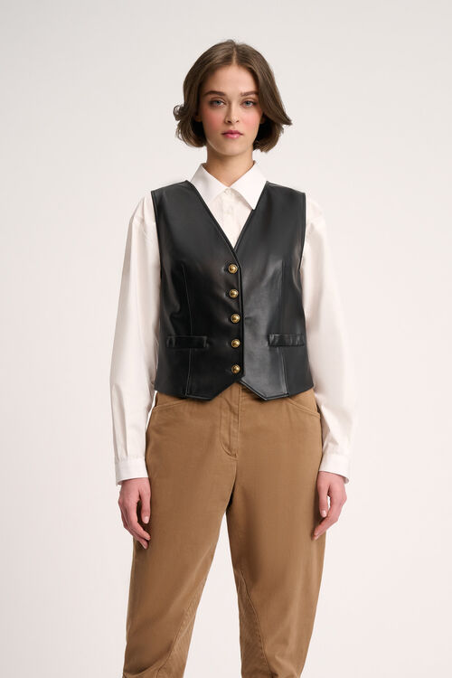 Luisa Spagnoli Sapore - Gilet in pelle Liquidazione