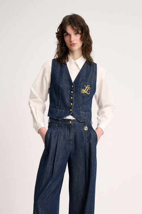 Luisa Spagnoli Scudiero - Gilet in denim Rilascio limitato