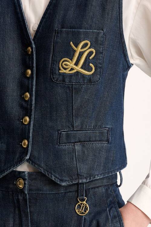 Luisa Spagnoli Scudiero - Gilet in denim Rilascio limitato