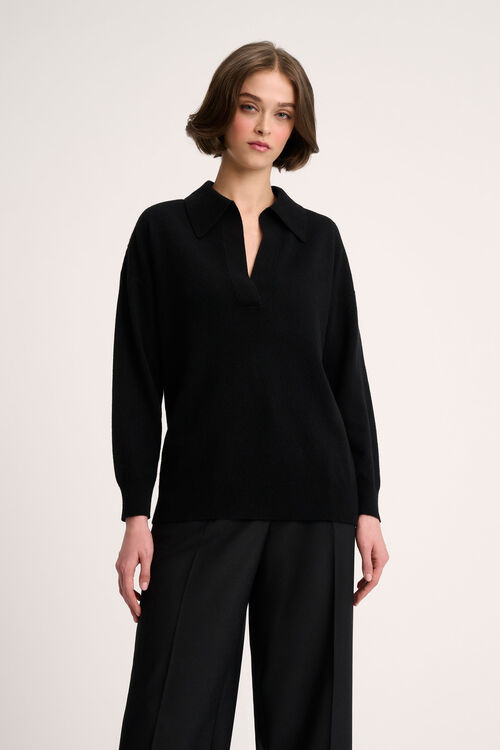 Luisa Spagnoli Cajal - Polo in cashmere Comprare a buon mercato
