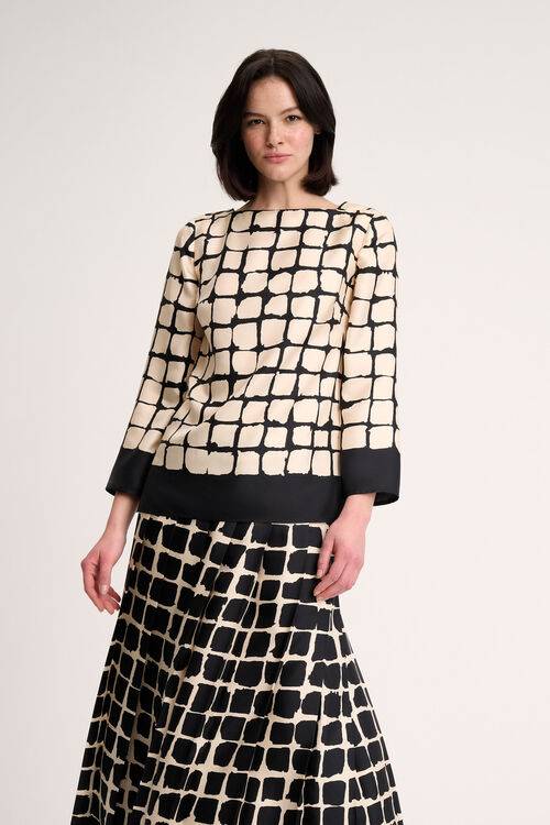 Luisa Spagnoli Leggio - Blusa a quadri Offerta settimanale