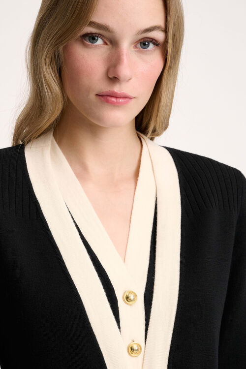 Luisa Spagnoli Mongioia - Cardigan lungo bon ton Negozi Online