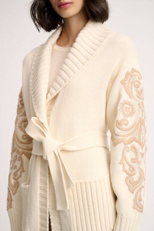 Luisa Spagnoli Cestello - Cardigan ricamato Offerta