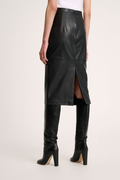 Luisa Spagnoli Fenice - Gonna longuette in pelle Moda