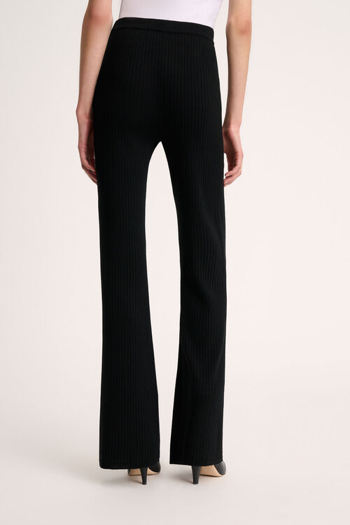 Luisa Spagnoli Molletta - Pantaloni flared in maglia Offerte speciali
