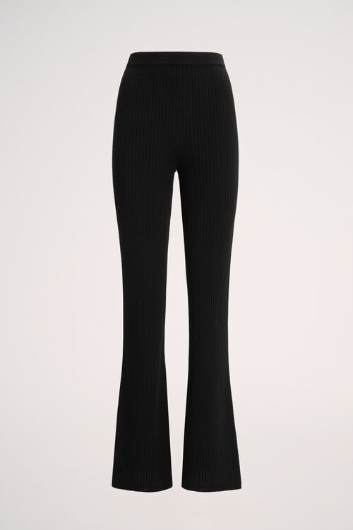 Luisa Spagnoli Molletta - Pantaloni flared in maglia Offerte speciali