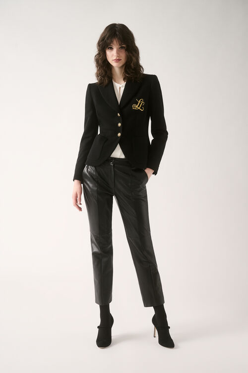 Luisa Spagnoli Omonimo - Pantaloni cropped in pelle Prezzo basso