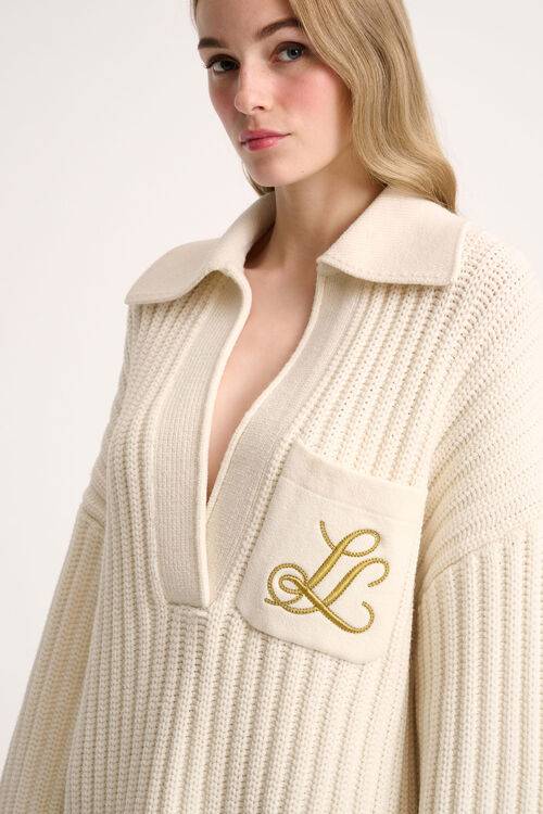Luisa Spagnoli Maniacale - Maxi pullover ricamato - Fashion Show Italia