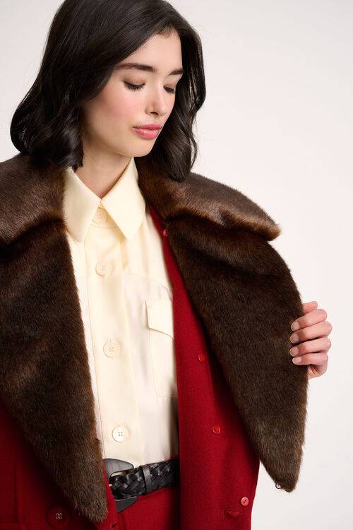 Luisa Spagnoli Sarnico - Cappottino con revers faux fur - Fashion Show Spedizione Gratuita