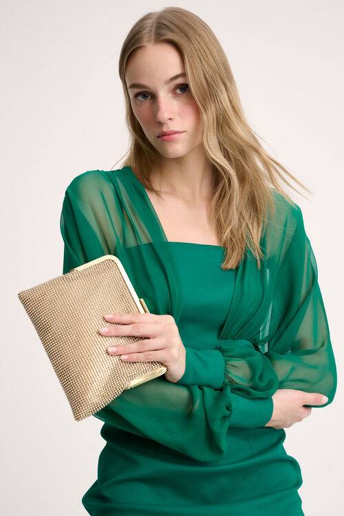 Luisa Spagnoli Illustre - Clutch in strass Latest fashion