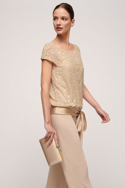 Luisa Spagnoli Ivy - Clutch in raso Offerta temporanea