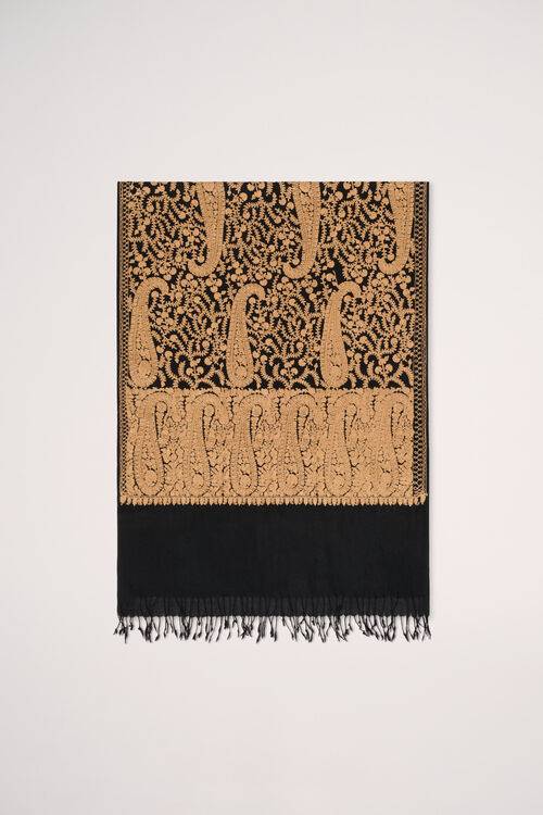 Luisa Spagnoli Radicchio - Stola disegno jacquard Sconto