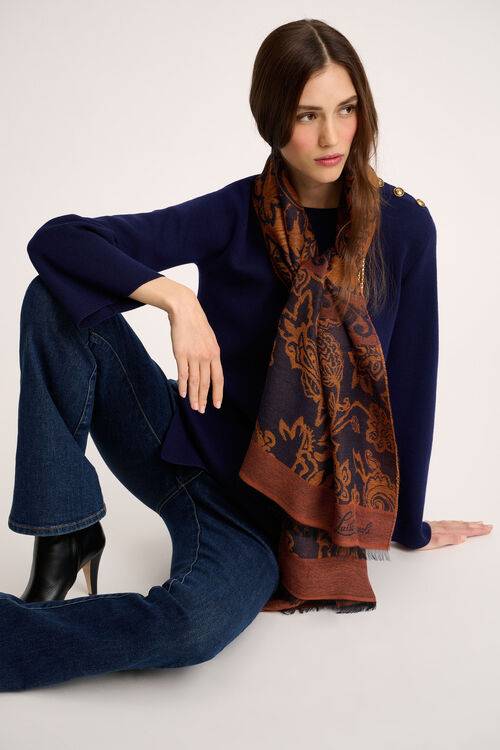 Luisa Spagnoli Roccatura - Sciarpa jacquard Outlet