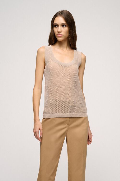 Luisa Spagnoli Cupo - Top in viscosa mesh Offerta temporanea