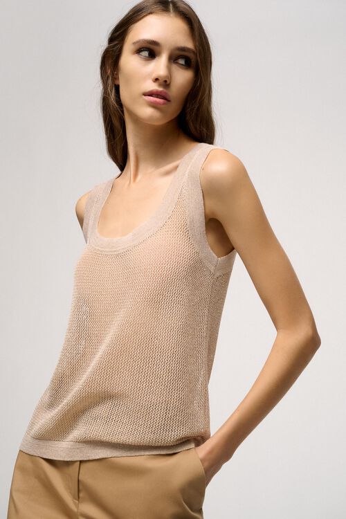 Luisa Spagnoli Cupo - Top in viscosa mesh Offerta temporanea