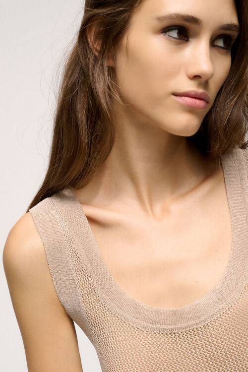 Luisa Spagnoli Cupo - Top in viscosa mesh Offerta temporanea