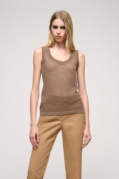 Luisa Spagnoli Cupo - Top in viscosa mesh Offerte esclusive