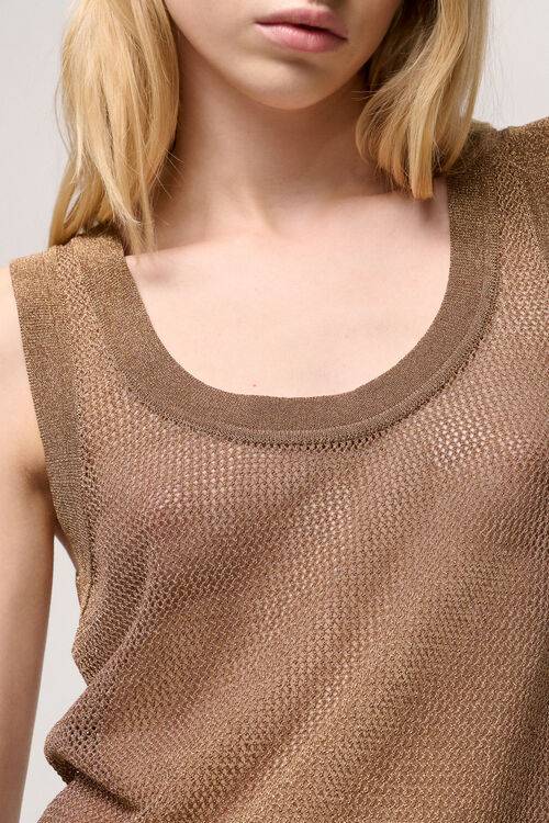 Luisa Spagnoli Cupo - Top in viscosa mesh Offerte esclusive