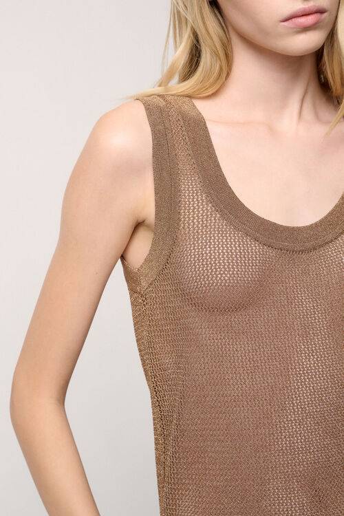 Luisa Spagnoli Cupo - Top in viscosa mesh Offerte esclusive