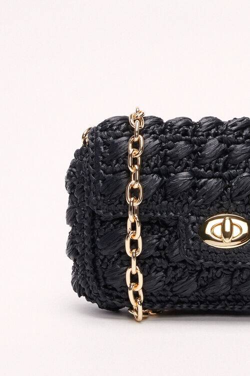 Luisa Spagnoli Ilia - Mini tracolla in rafia Duty-free