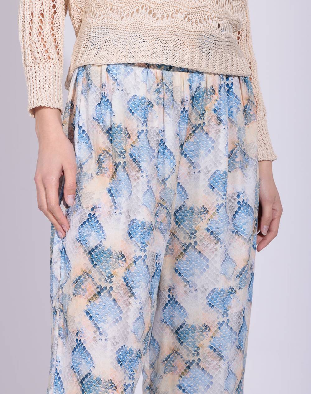 Risskio Jamila - Pantalone ius georgette di viscosa Affare Del Giorno