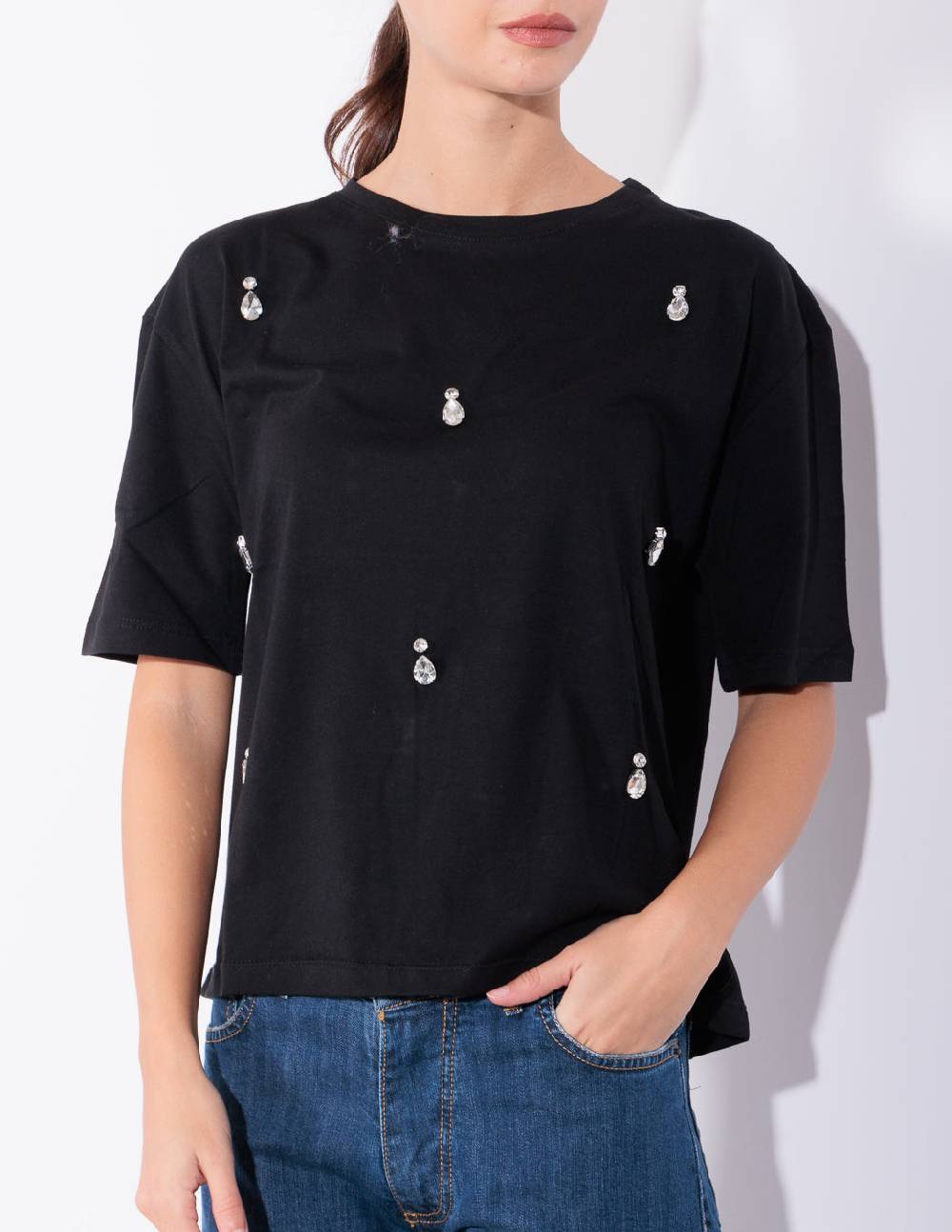 Risskio Daniel - T-shirt con gemme Italy