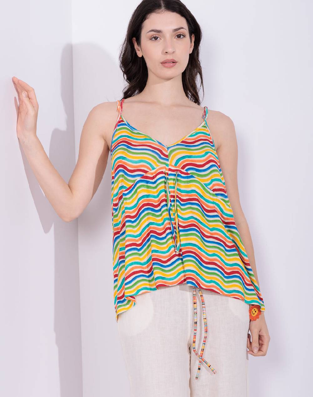 Risskio Angela - Top in jersey di viscosa stampata Shopping Online