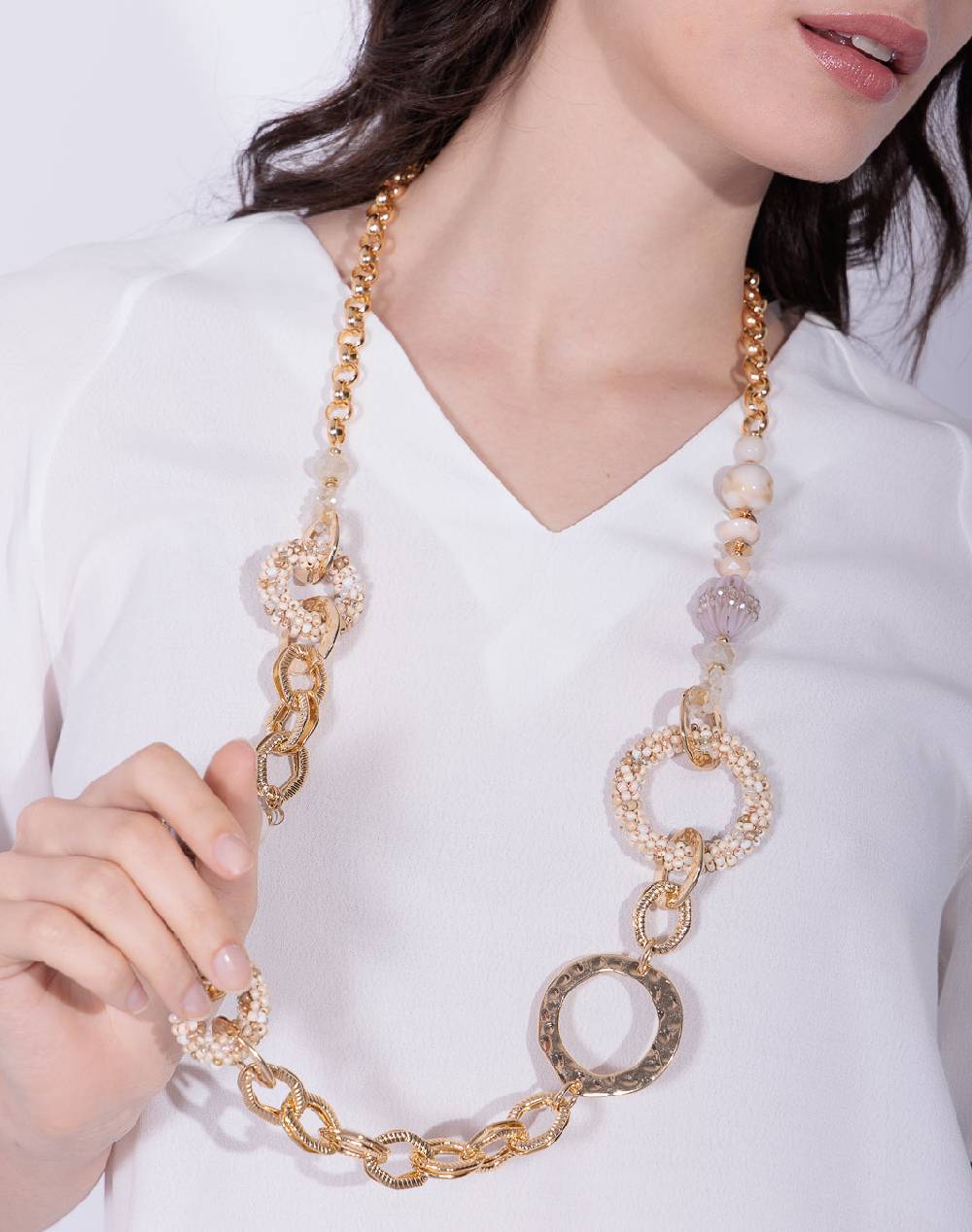 Risskio Belen - Collana con cerchi e perline Lightning offer