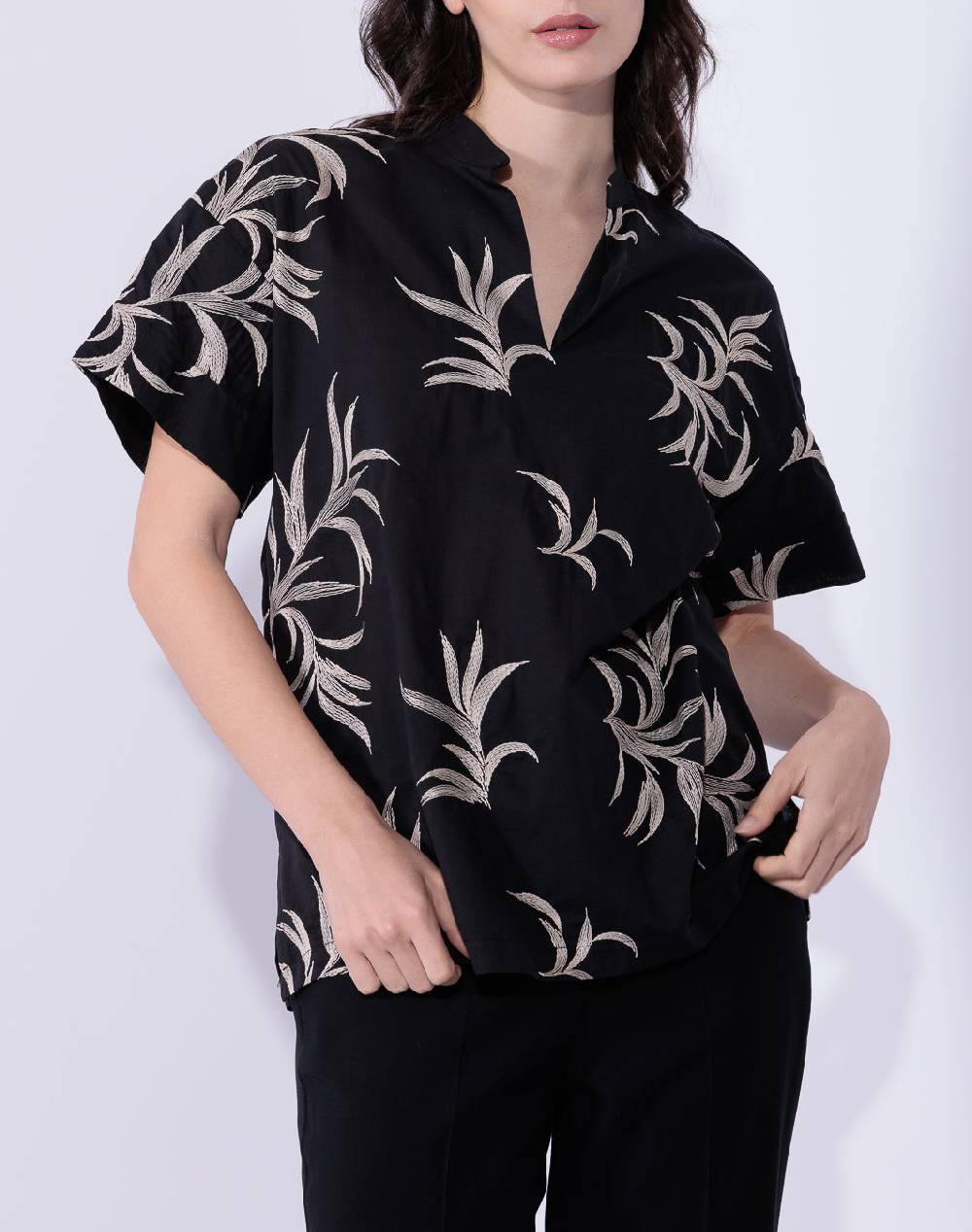 Risskio Damian - Blusa in mussola ricamata Hotsell