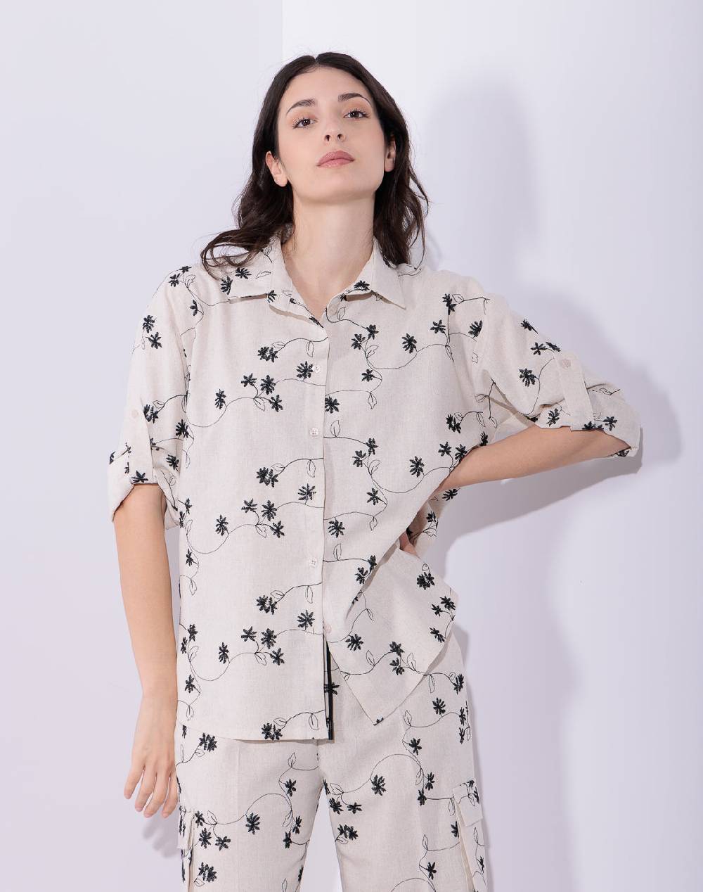 Risskio Andres - Camicia in misto lino Italia