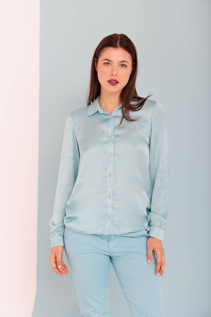 Risskio Olivia Summer Edition - Camicia in raso di viscosa Nuovo