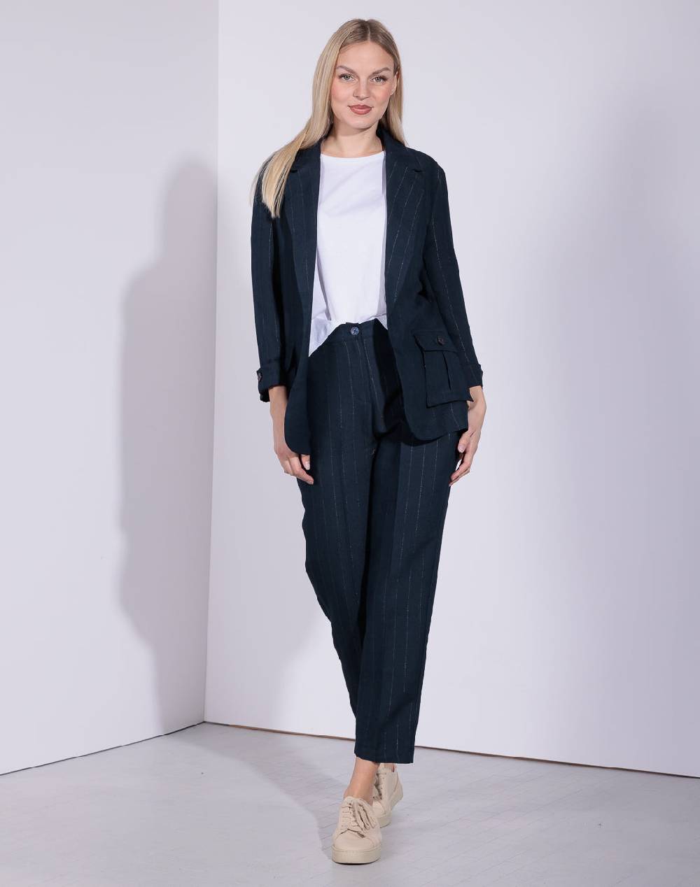 Risskio Suresh- Pantalone in tessuto gessato Qualità