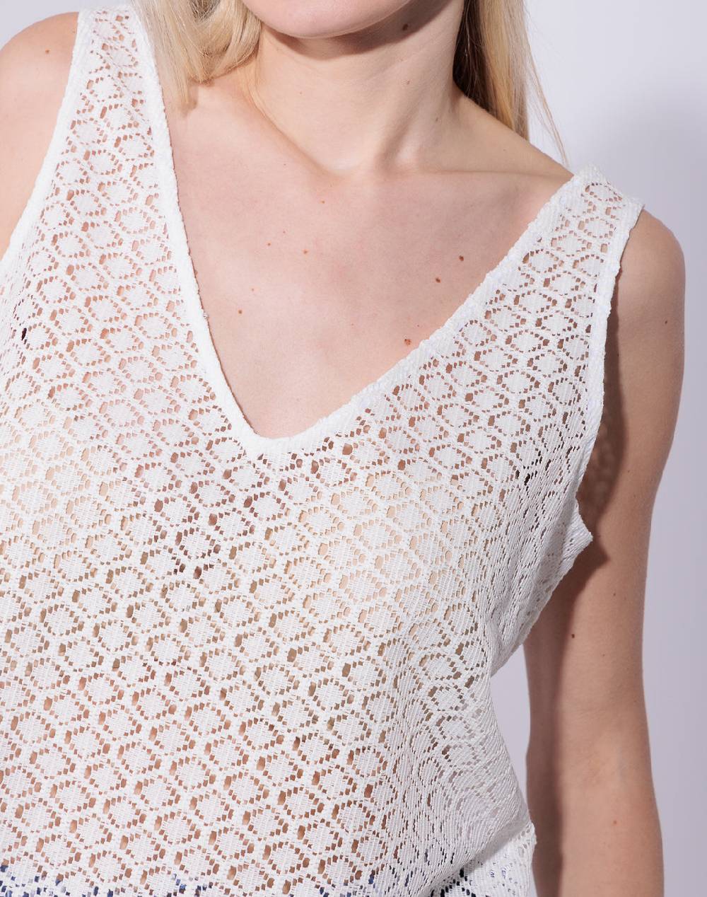 Risskio Ravil - Top double face in pizzo Fino al 55% di sconto