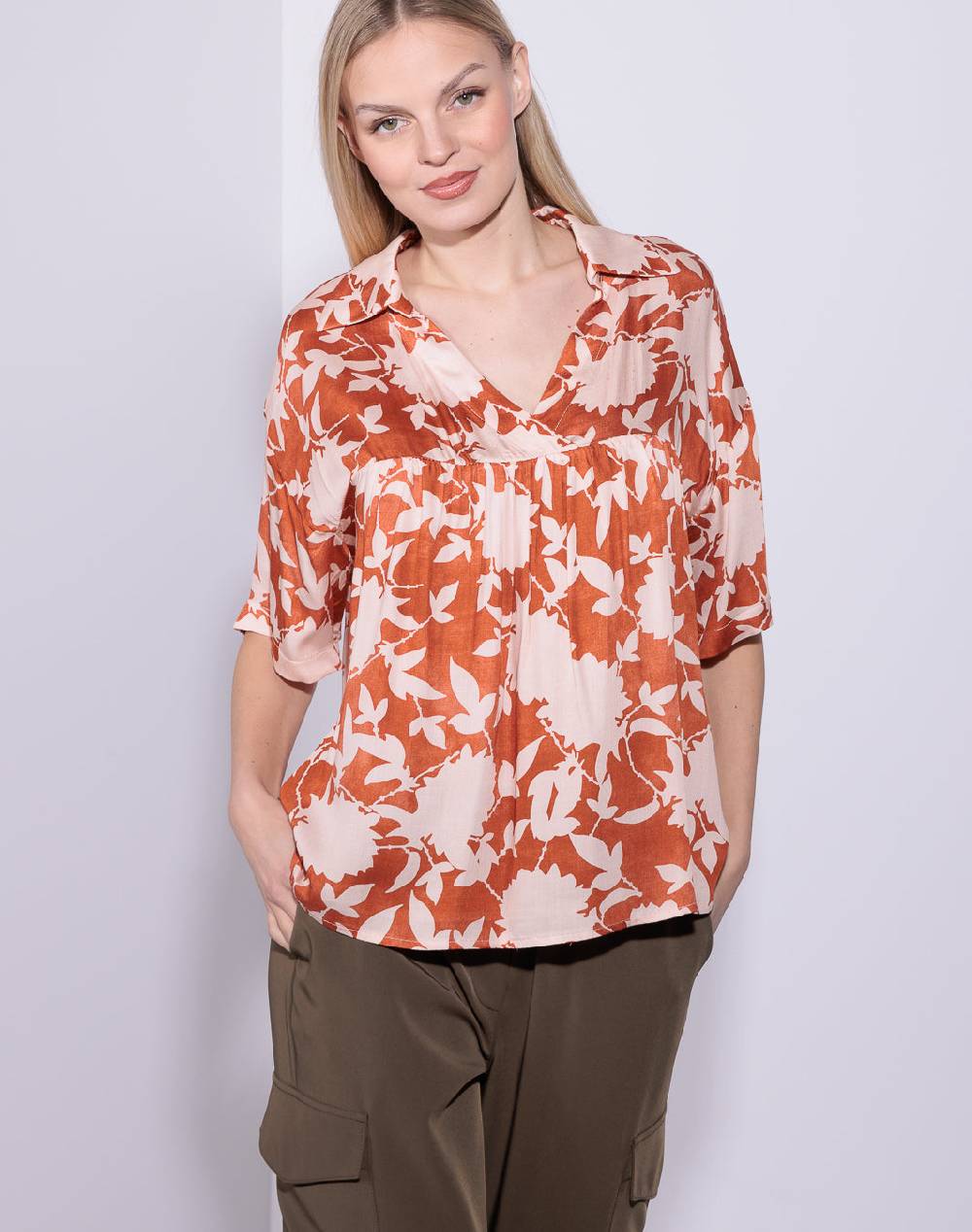 Risskio Arya - Camicia over in raso di viscosa stampata In Linea