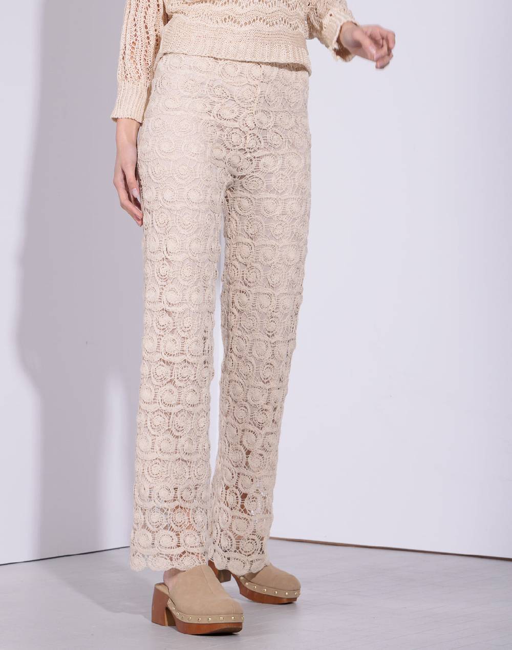Risskio Aliza - Pantalone in pizzo crochet Promozione