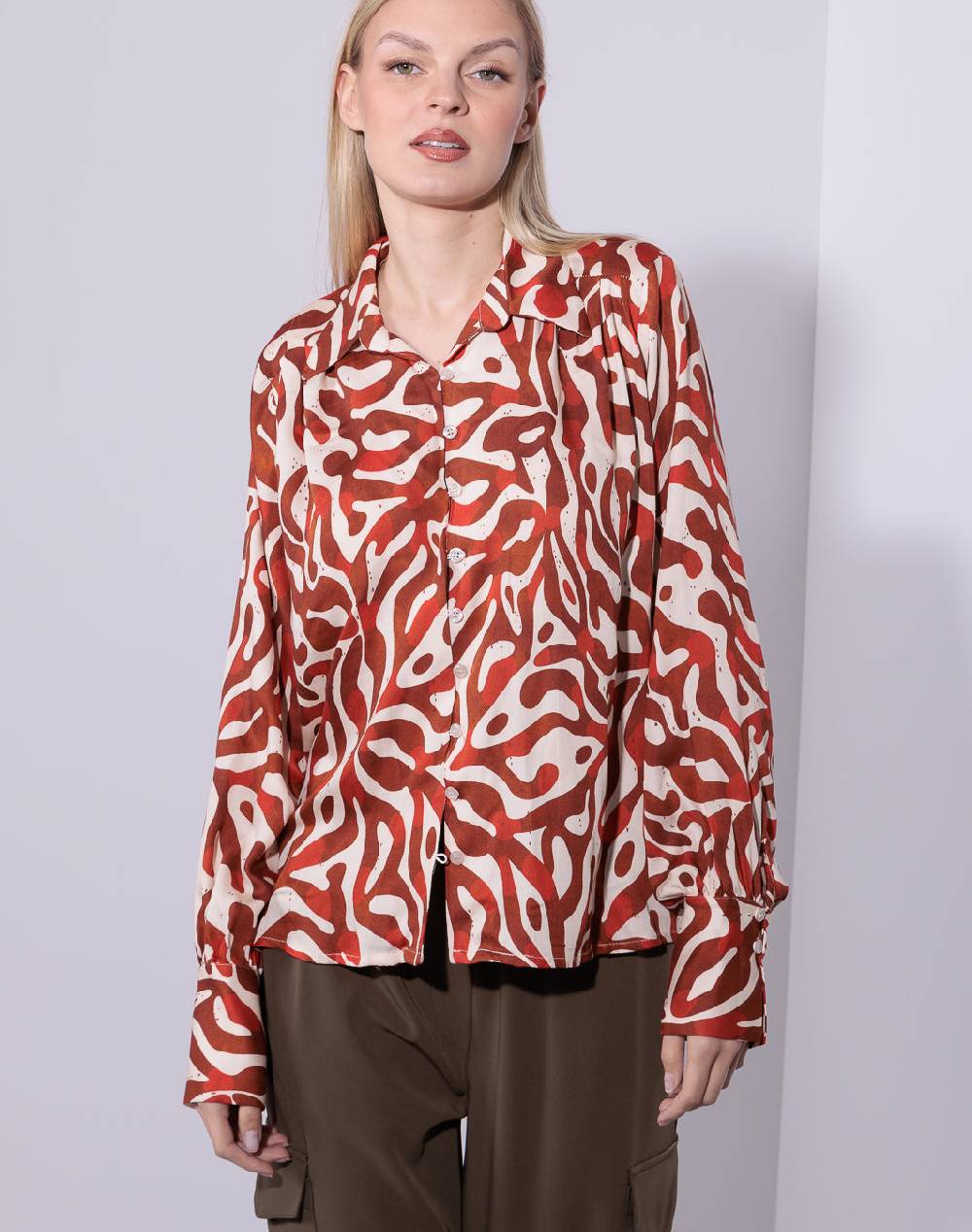 Risskio Indira - Camicia classica in viscosa stampata Negozi Online