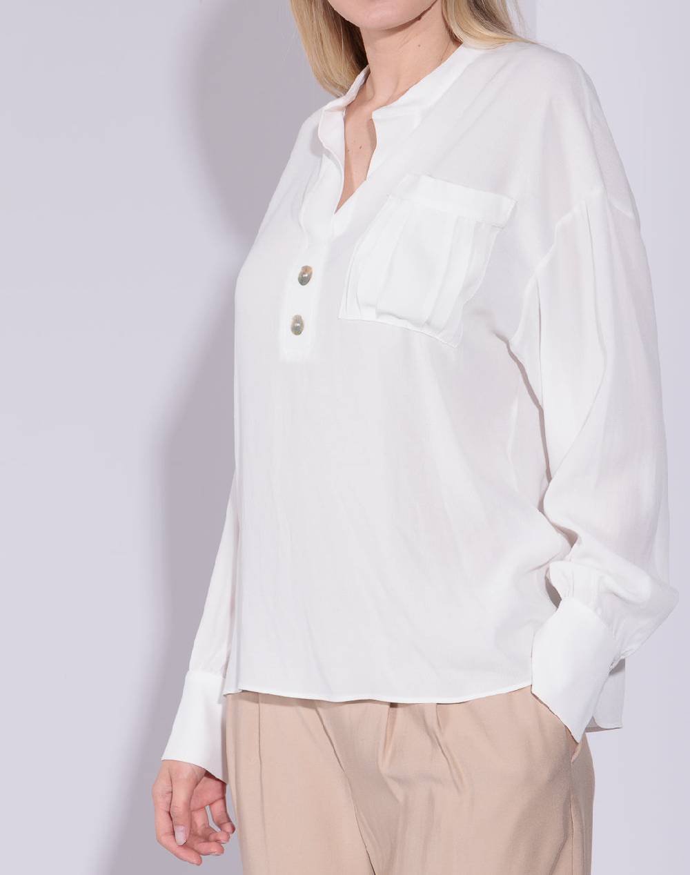 Risskio Kadin - Blusa tunisienne in georgette di viscosa Shopping Online