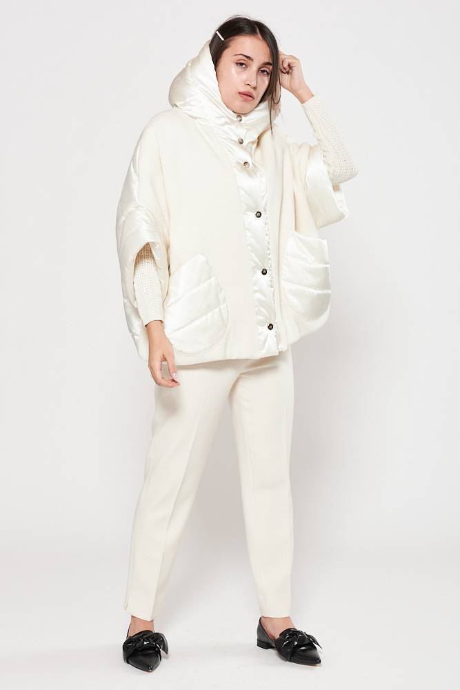 Rrocco Ragni Piumino oversize in tessuto combinato Italia