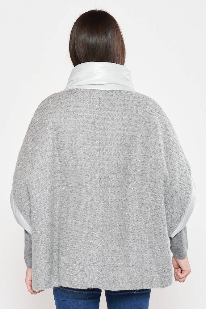 Rrocco Ragni Piumino oversize in filato paillettes Nuovo