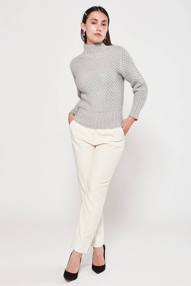 Rrocco Ragni Maglia in lurex con collo a lupetto In Vendita