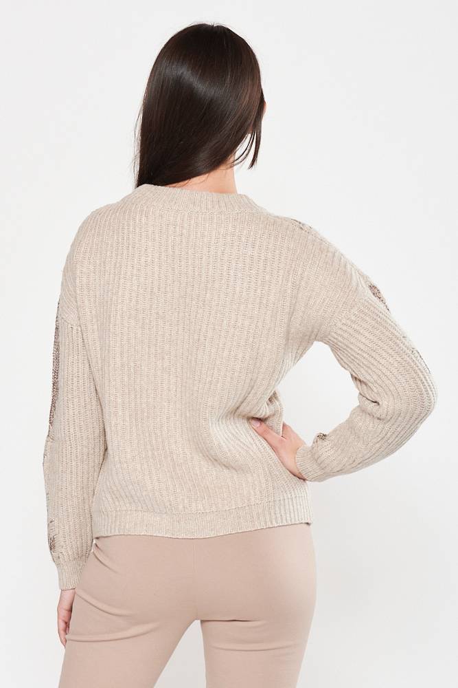 Rrocco Ragni Maglia con paillettes ad intarsio Hotsell