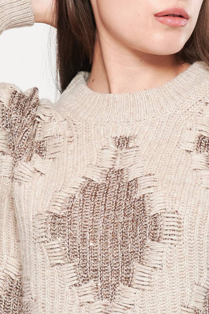 Rrocco Ragni Maglia con paillettes ad intarsio Hotsell