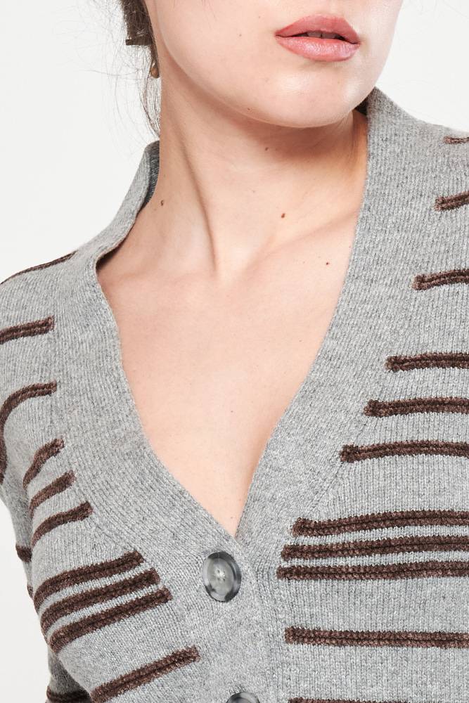 Rrocco Ragni Cardigan a righe Qualità Garantita