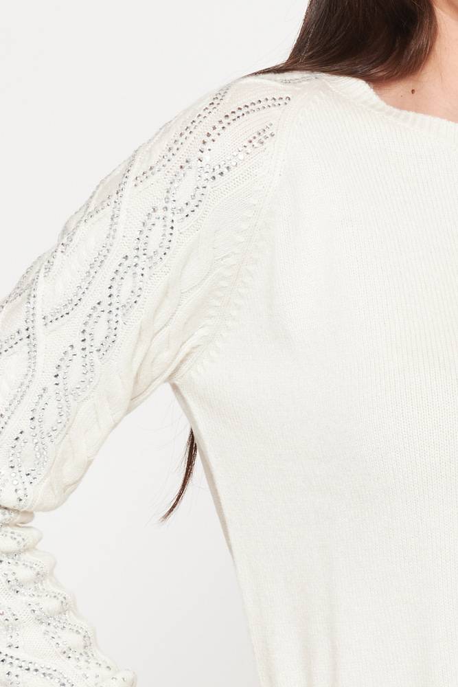 Rrocco Ragni Maglia a girocollo con cristalli Flash Sale