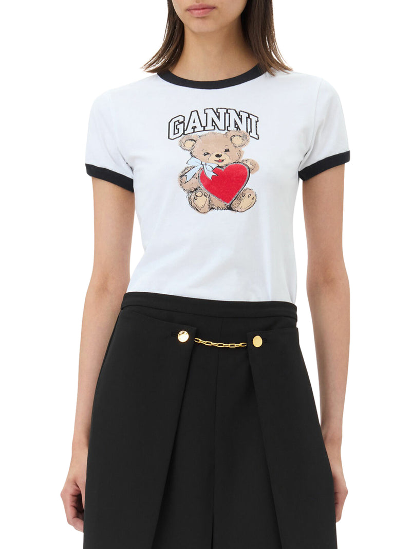 Suitnegozi T-SHIRT BASIC JERSEY BIANCA CON ORSO Solo un giorno rimasto