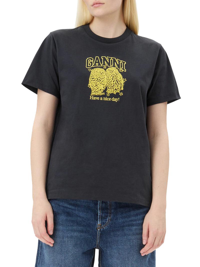 Suitnegozi T-SHIRT RELAXED CON GUFI IN JERSEY NERA Black Friday Prezzi