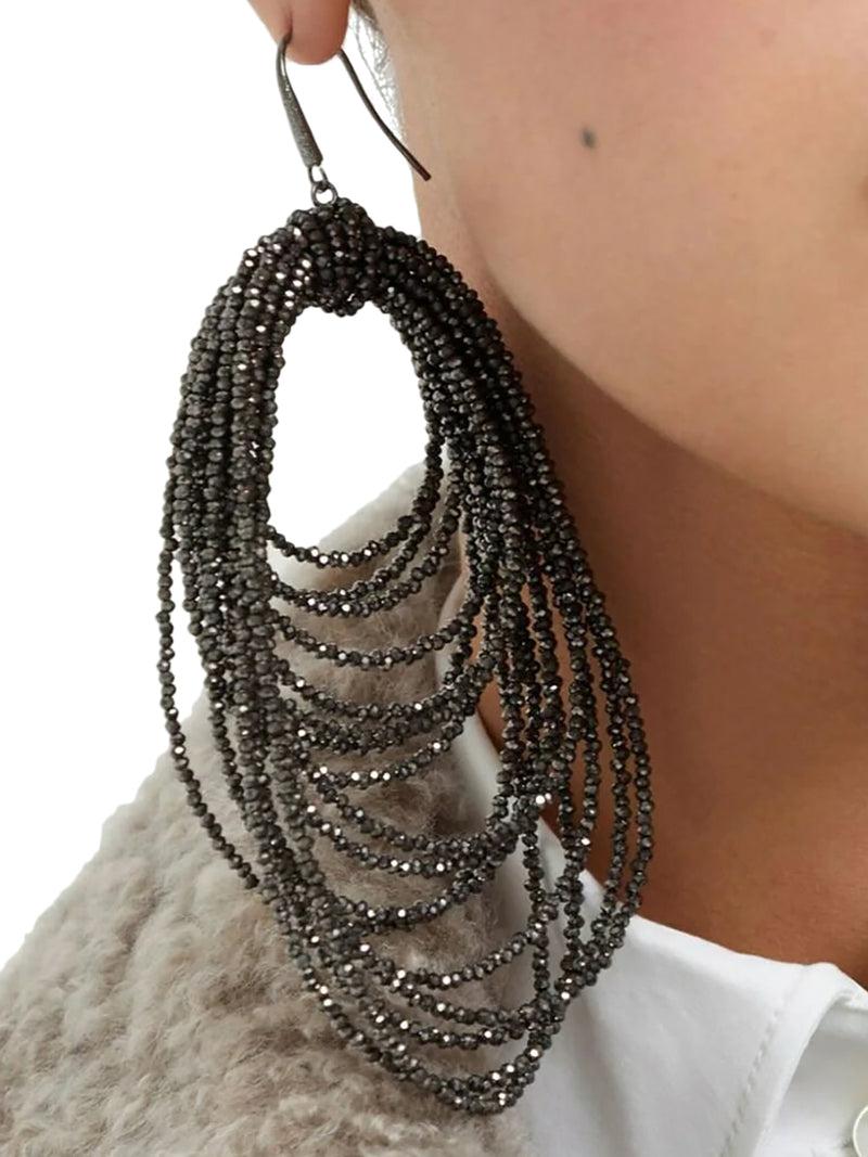 Suitnegozi Orecchini Dangling Hoop in vetro Shopping Online