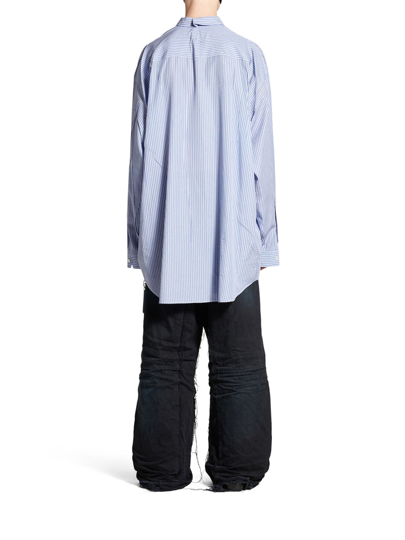 Suitnegozi CAMICIA FLUIDA DA UOMO IN BLU/BIANCO Comprane uno, ottenene uno gratis