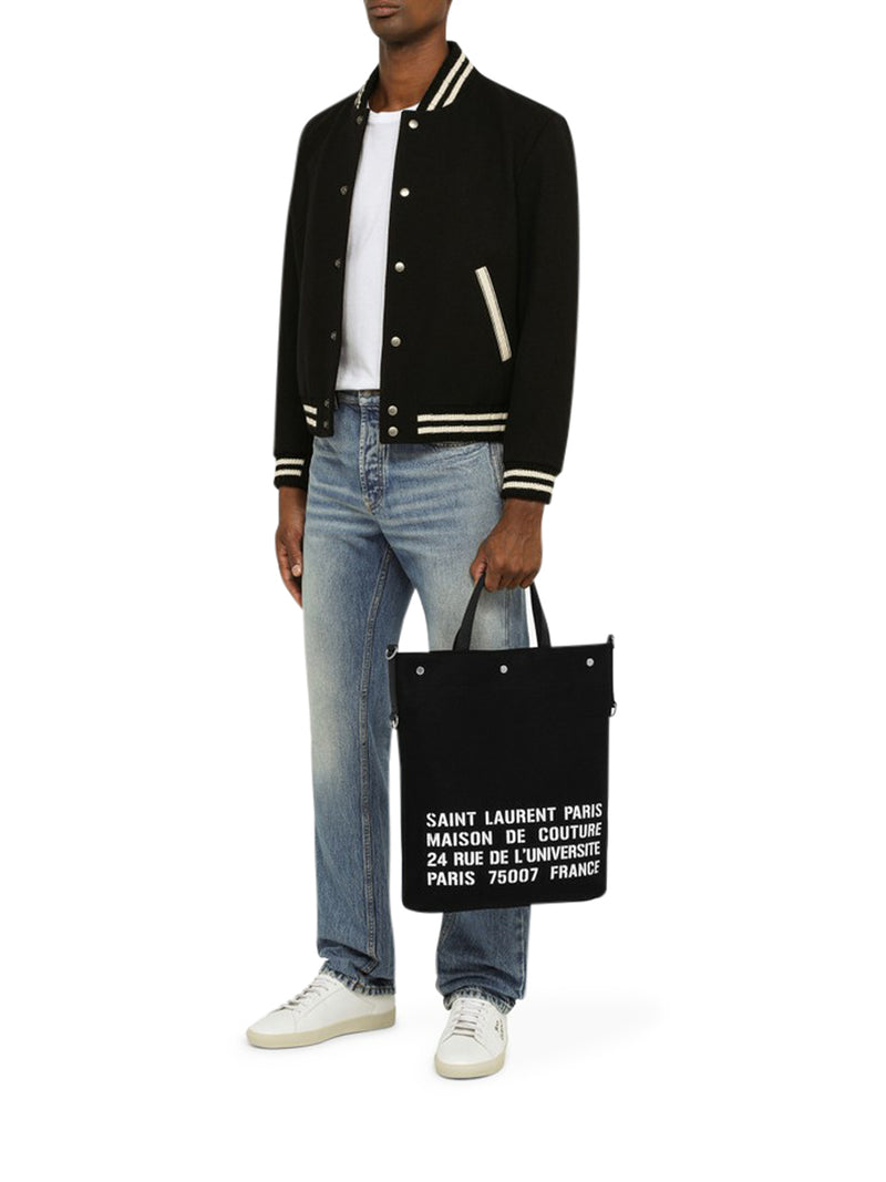 Suitnegozi Borsa tote North/South nera in canvas Negozi Online