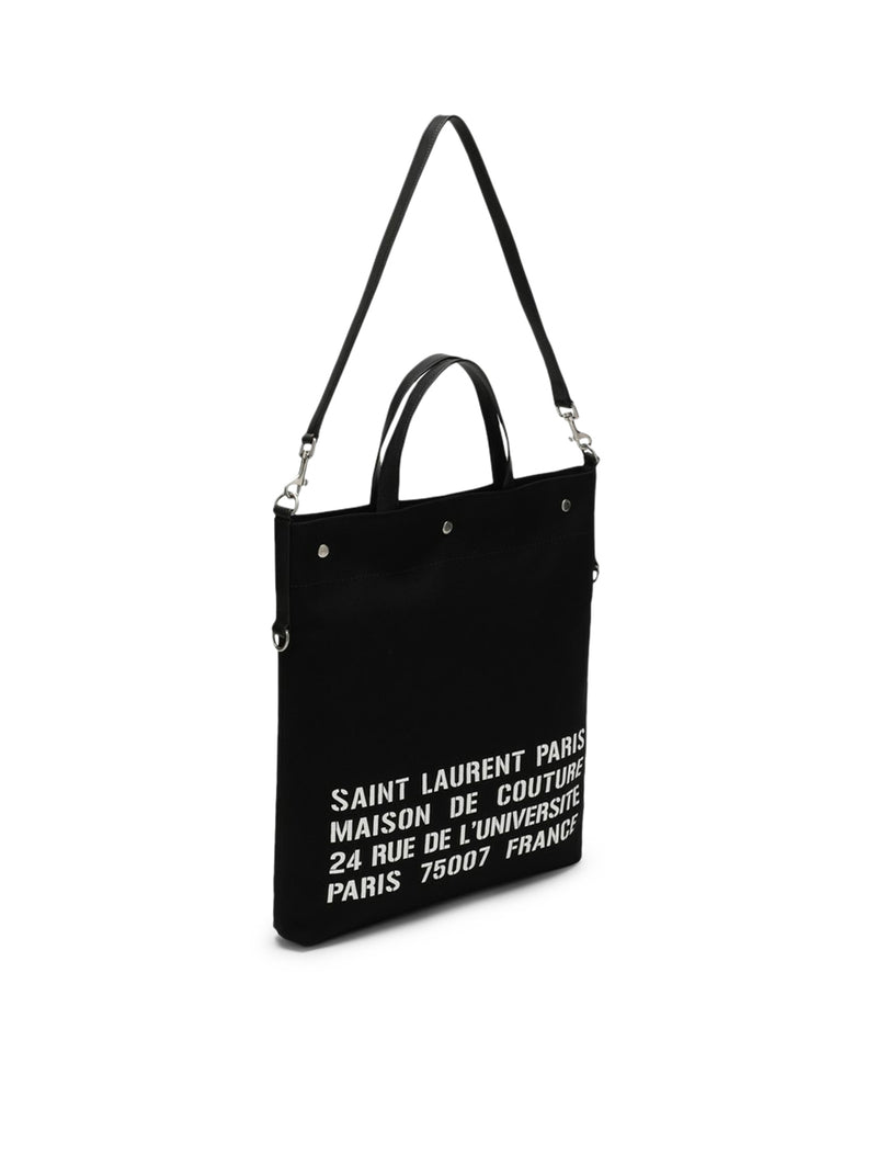 Suitnegozi Borsa tote North/South nera in canvas Negozi Online